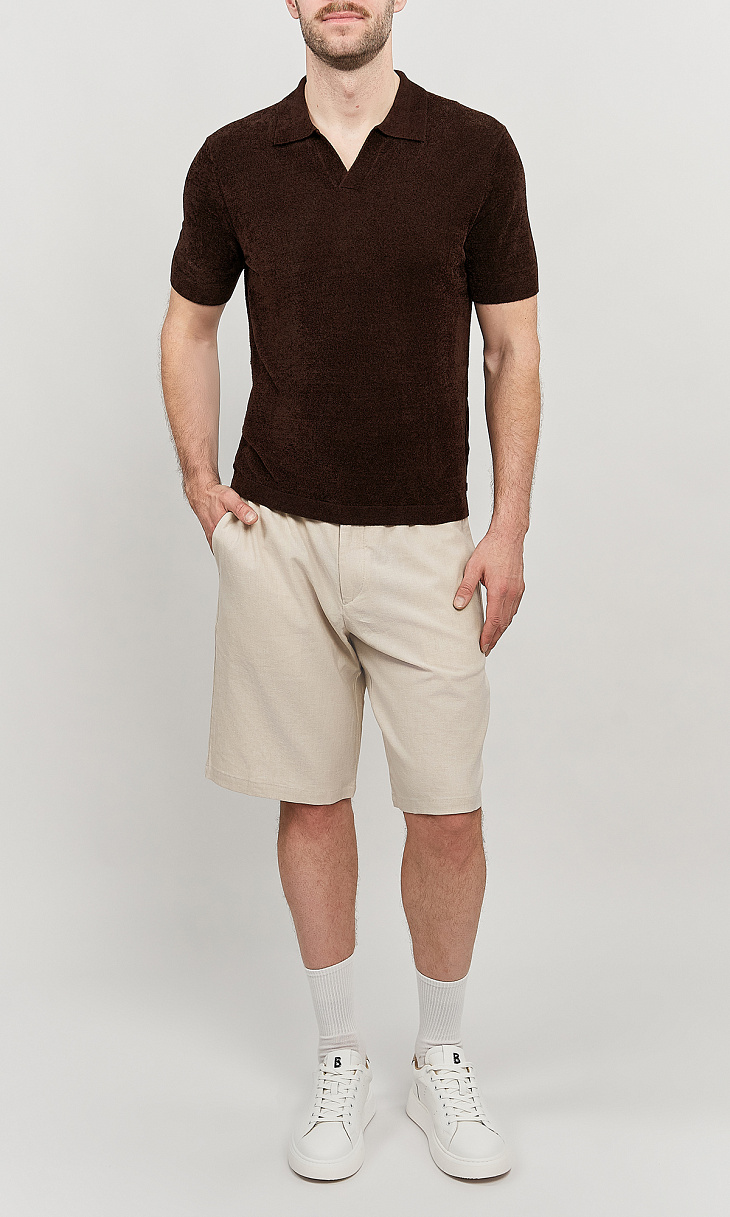 BOGNER: Поло из бархатистой ткани