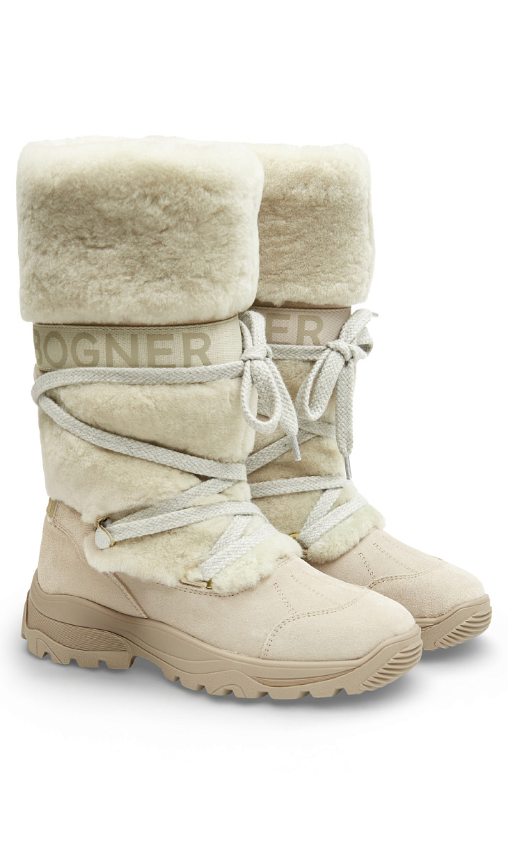 BOGNER: Сапоги из замши и меха