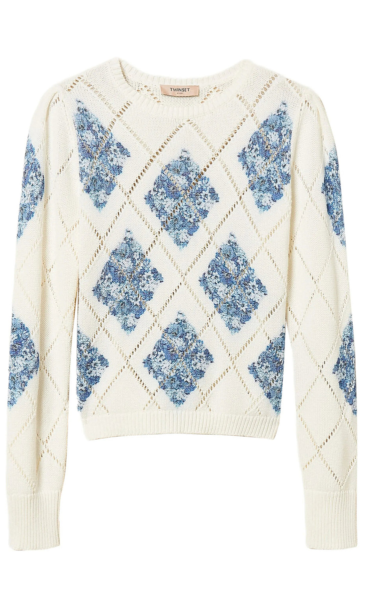 TWINSET: Пуловер с цветочным принтом
