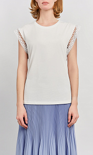 Футболка с кружевом