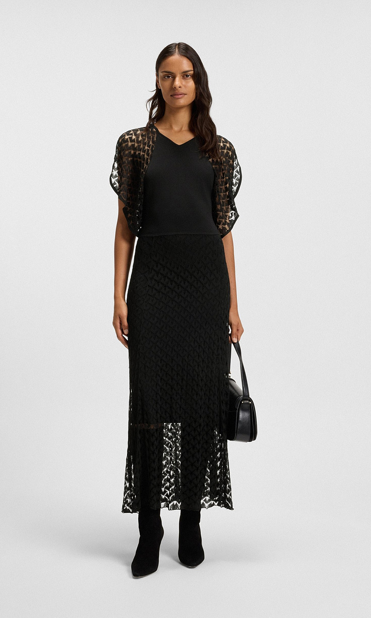 HUGO BOSS: Ажурное платье