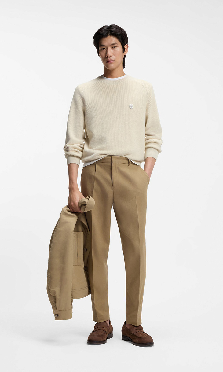 HUGO BOSS: Пуловер из хлопка