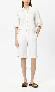 Блуза из хлопка и льна