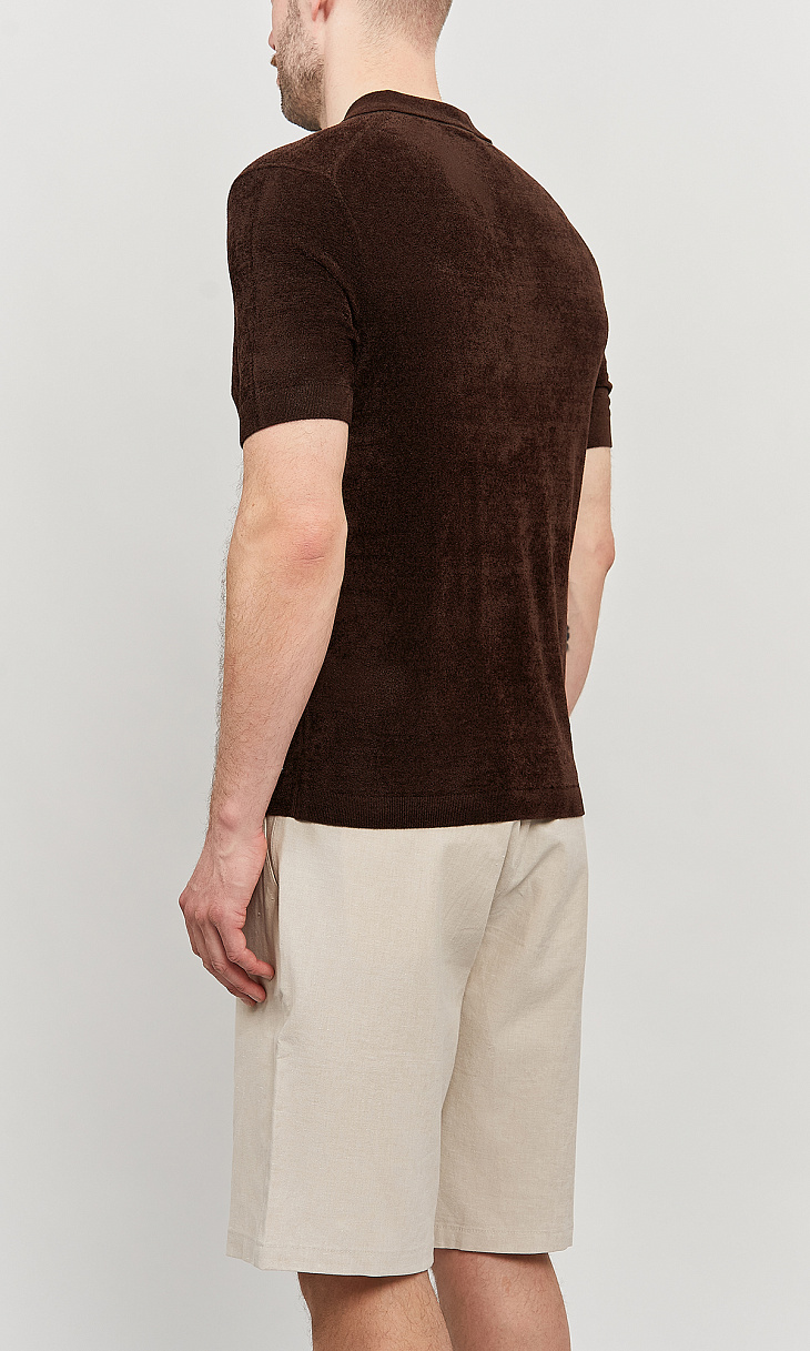 BOGNER: Поло из бархатистой ткани