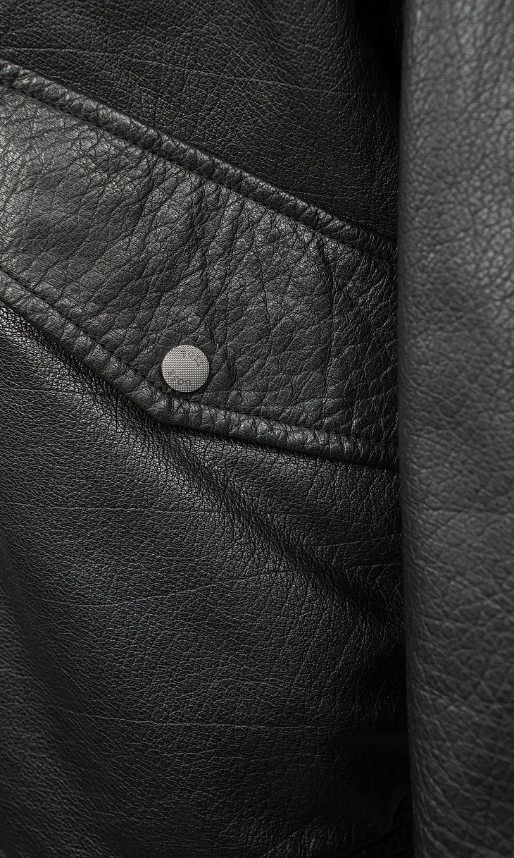 HUGO BOSS: Куртка из кожи