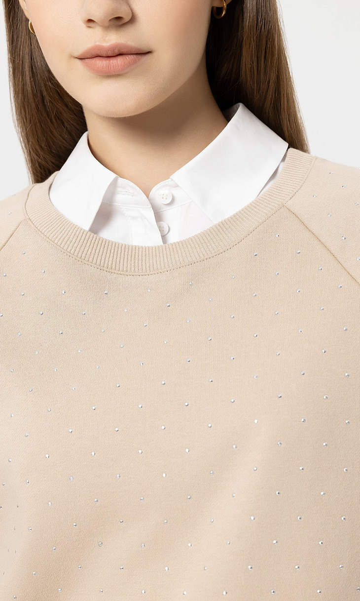 LUISA CERANO: Толстовка со стразами