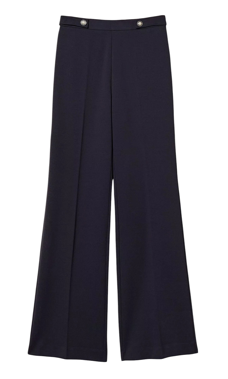 TWINSET: Широкие брюки с декоративными пуговицами