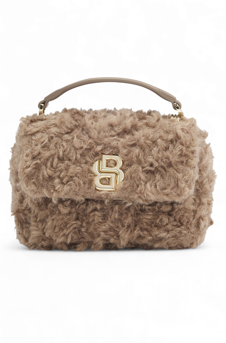 HUGO BOSS: Сумка с мехом
