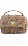 HUGO BOSS: Сумка с мехом