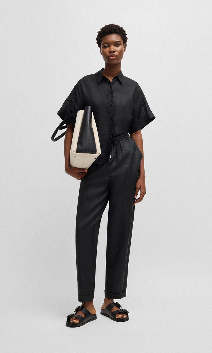 HUGO BOSS: Блуза из рами