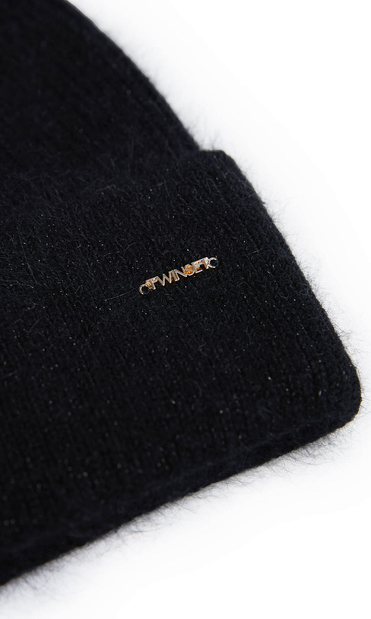 TWINSET: Шерстяная шапка с пайетками