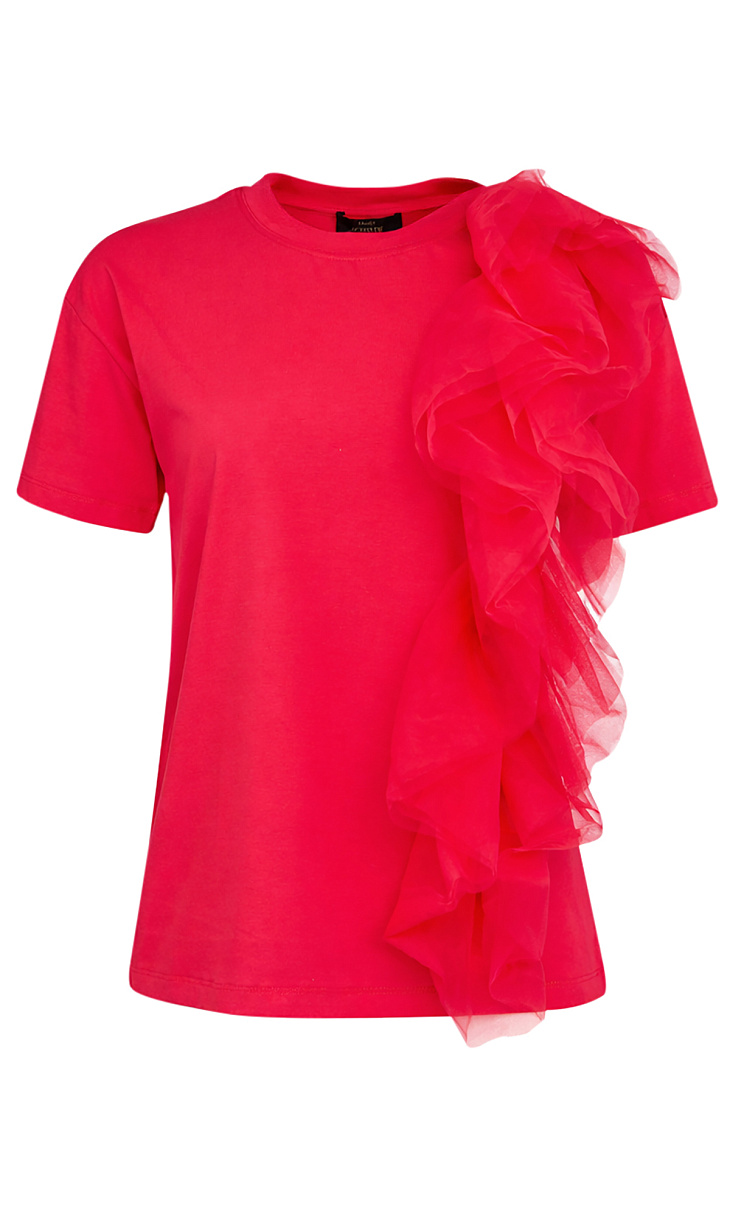 TWINSET: Футболка с оборками