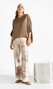 Широкие брюки с принтом