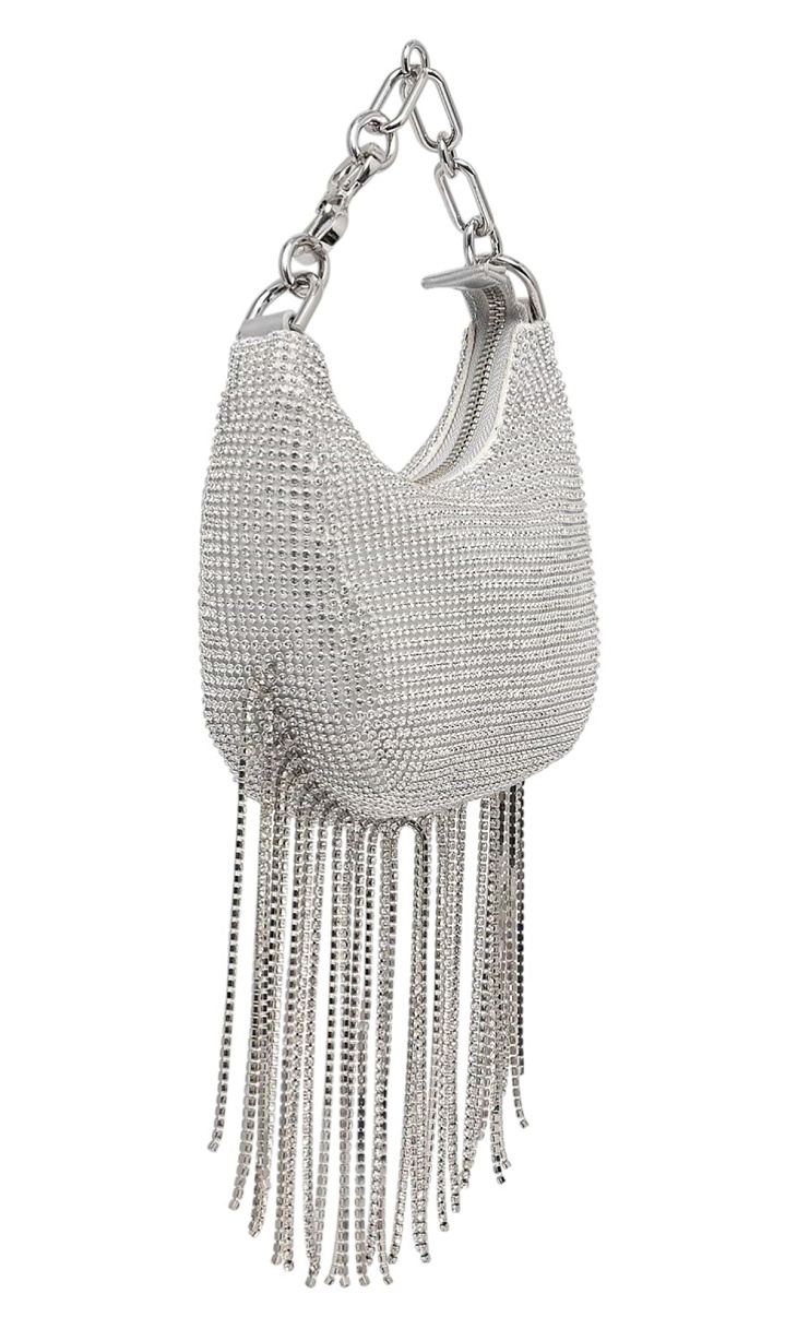 TWINSET: Сумочка со стразами и бахромой