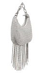TWINSET: Сумочка со стразами и бахромой