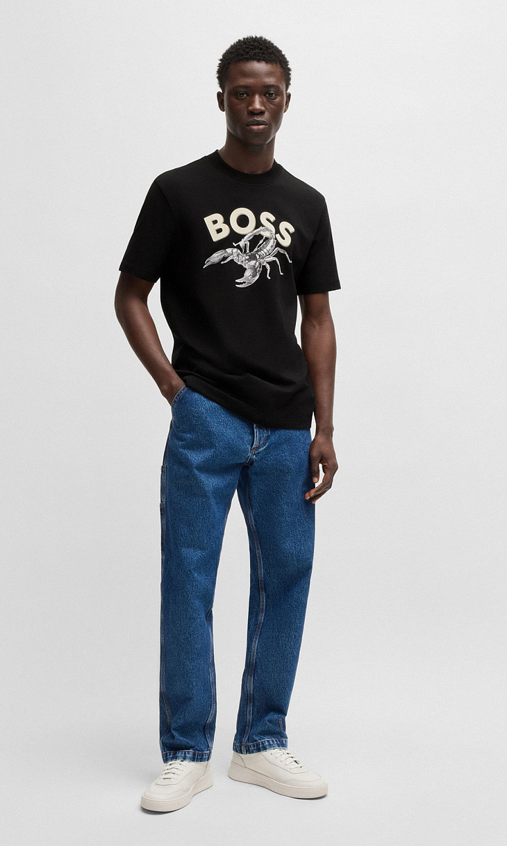 HUGO BOSS: Футболка с принтом
