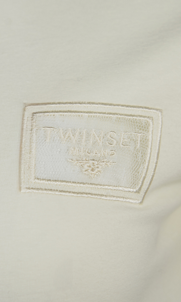 TWINSET: Футболка с вышивкой