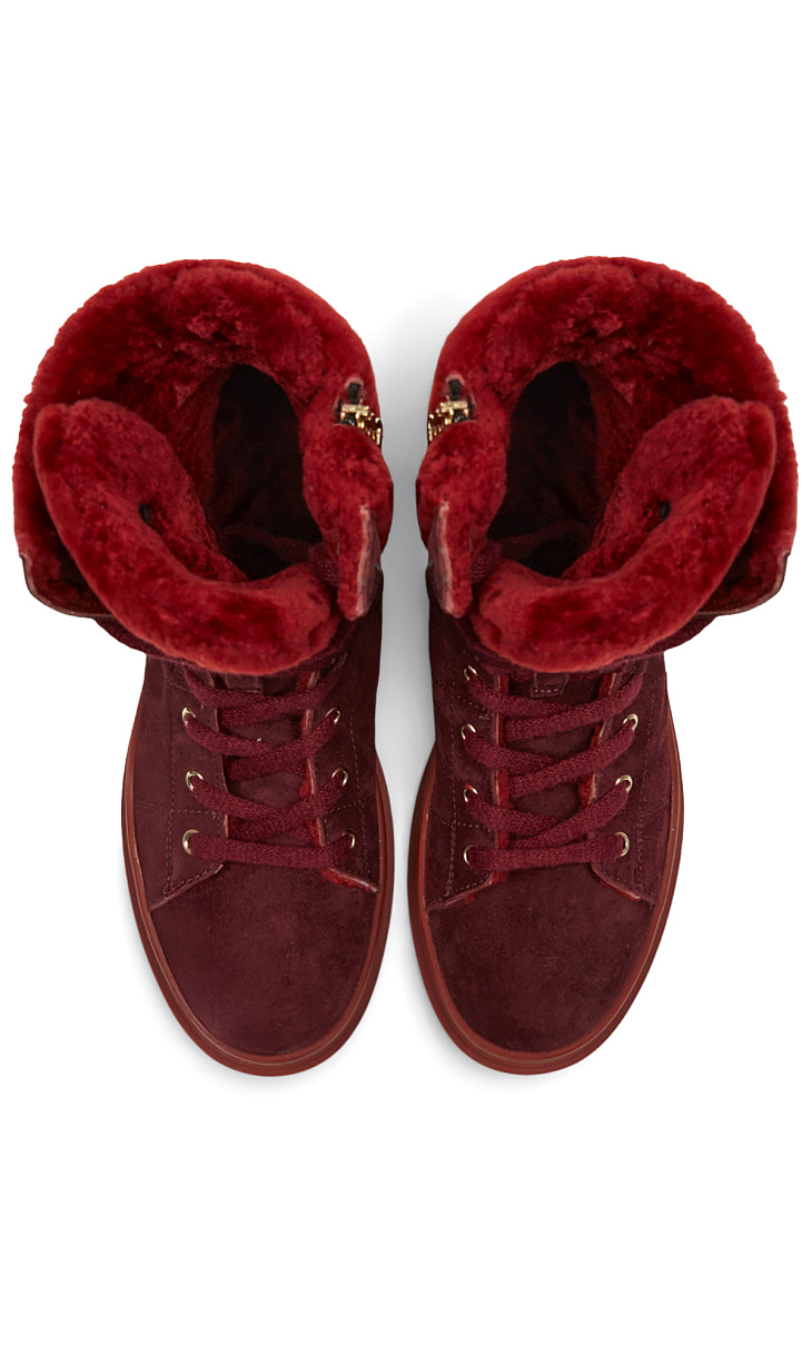 BOGNER: Ботинки из замши и меха