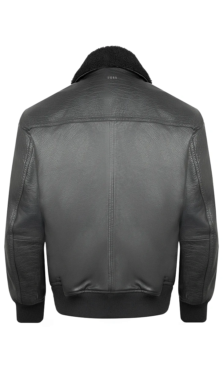 HUGO BOSS: Куртка из кожи