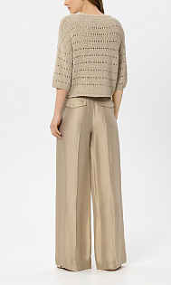 Широкие брюки с шелком