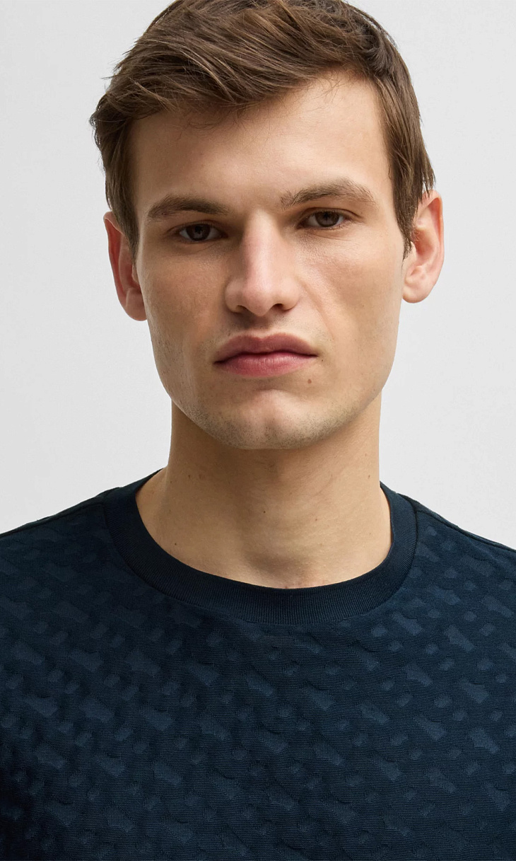 HUGO BOSS: Футболка с монограммой