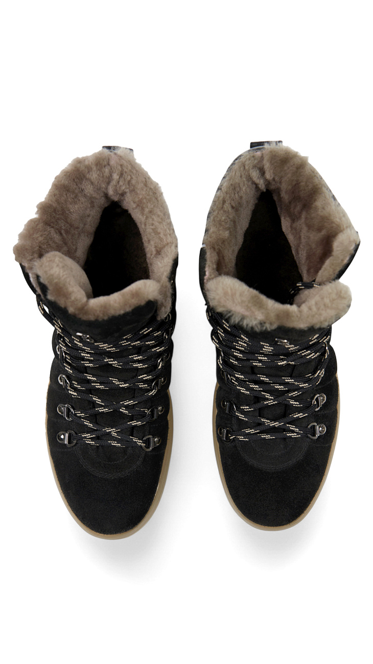 BOGNER: Замшевые ботинки с мехом