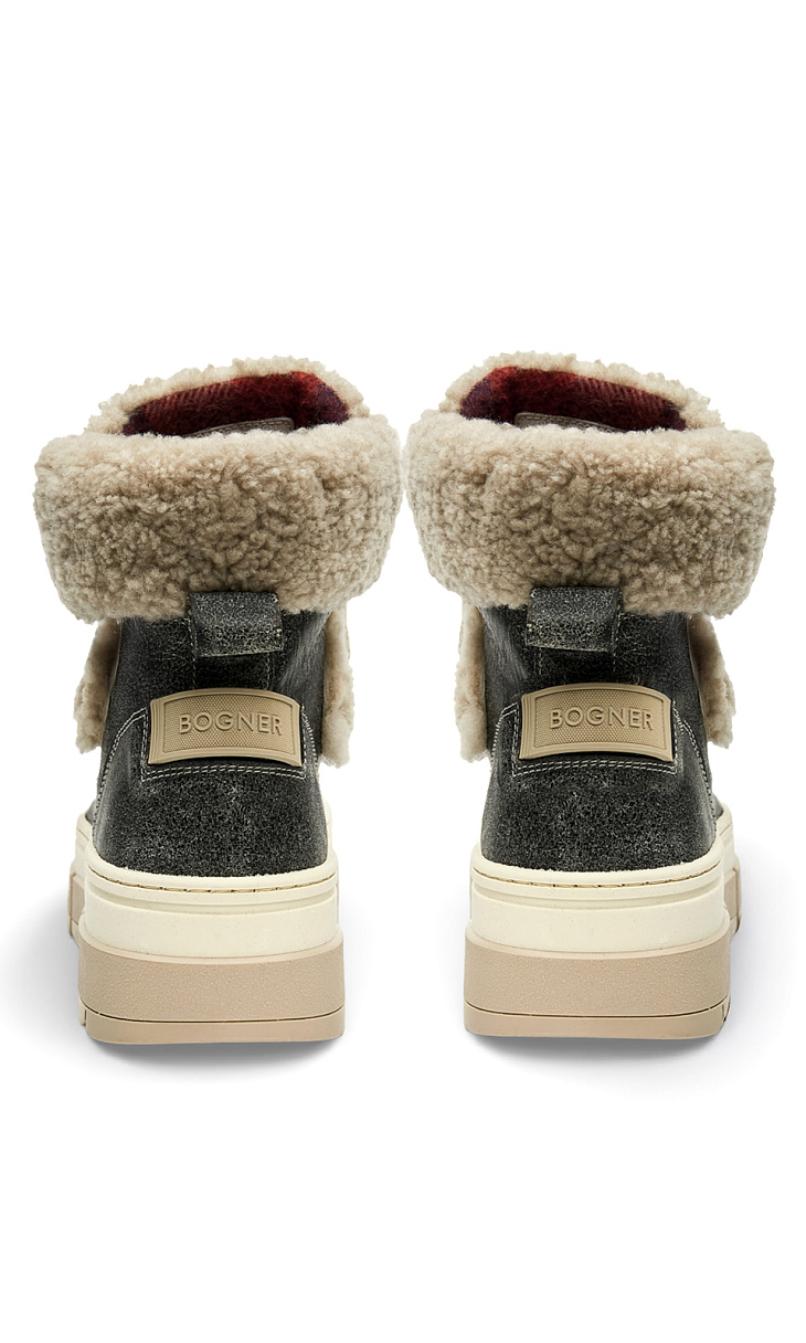 BOGNER: Ботинки из кожи и меха