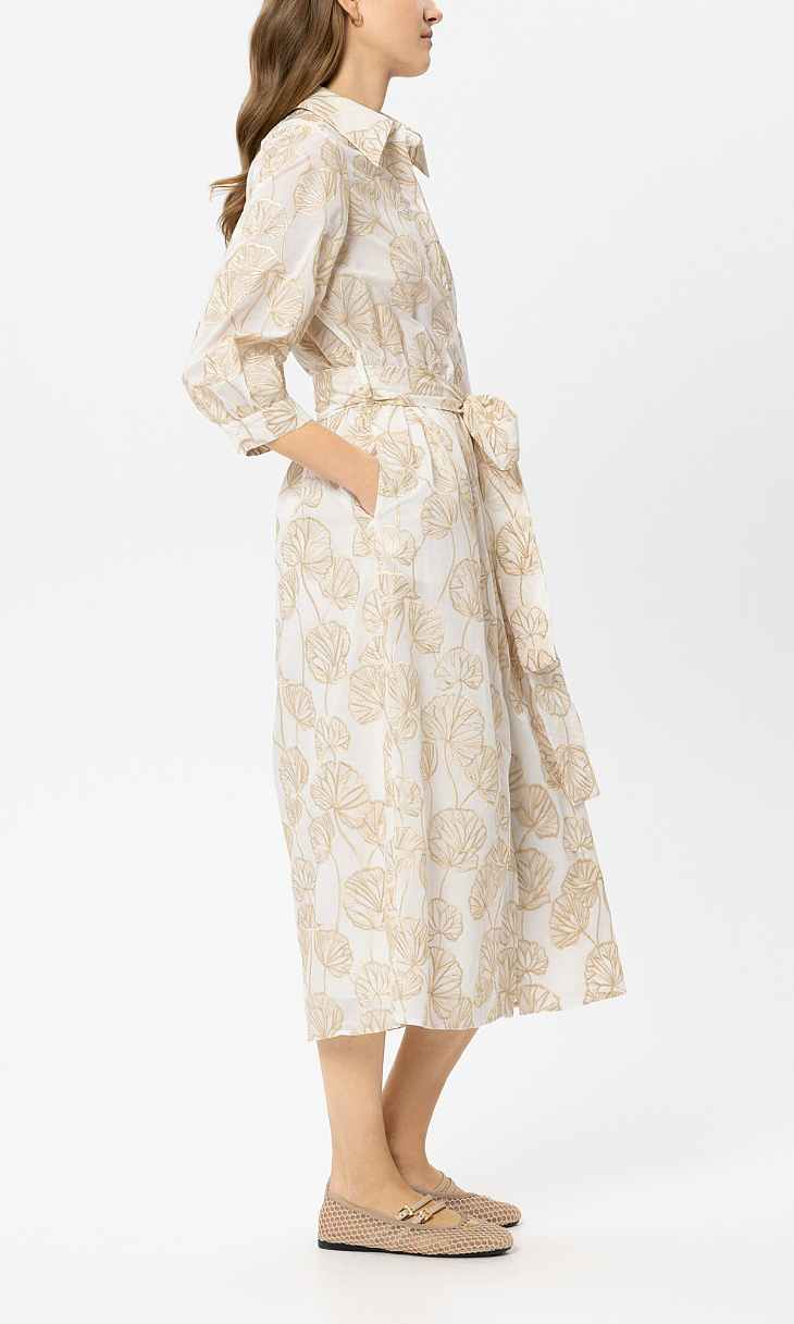 LUISA CERANO: Платье-рубашка с вышивкой